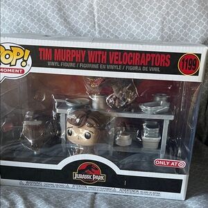 Funko Pop! Jurassic Park Tim Murphy with Velociraptors Set
